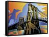 Brooklyn Bridge-David Chestnutt-Framed Stretched Canvas