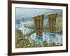 Brooklyn Bridge-Bill Bell-Framed Giclee Print