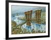 Brooklyn Bridge-Bill Bell-Framed Giclee Print