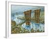 Brooklyn Bridge-Bill Bell-Framed Giclee Print