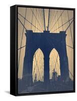 Brooklyn Bridge-NaxArt-Framed Stretched Canvas