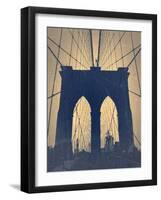 Brooklyn Bridge-NaxArt-Framed Art Print