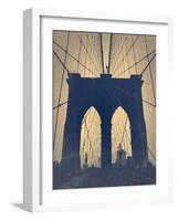 Brooklyn Bridge-NaxArt-Framed Art Print