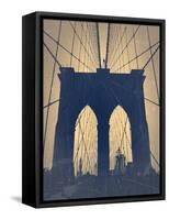 Brooklyn Bridge-NaxArt-Framed Stretched Canvas