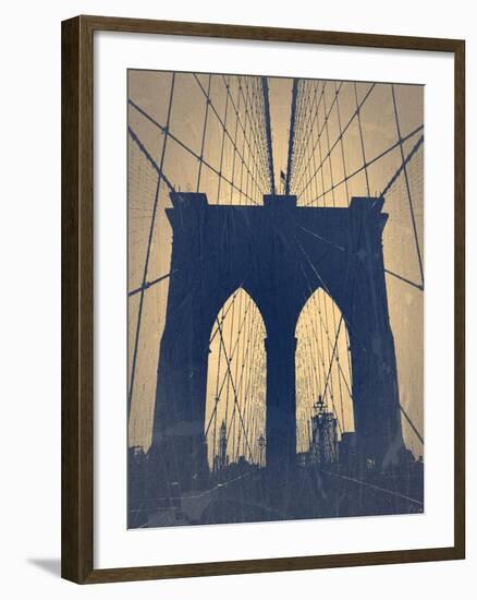 Brooklyn Bridge-NaxArt-Framed Art Print