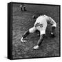 Brooklyn Dodgers Pitcher Ed Albosta Doing Stretching Exercise During Spring Training-William Vandivert-Framed Stretched Canvas