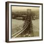 Brooklyn from One of the Towers of the Suspension Bridge, New York, USA-null-Framed Photographic Print