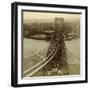 Brooklyn from One of the Towers of the Suspension Bridge, New York, USA-null-Framed Photographic Print