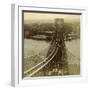 Brooklyn from One of the Towers of the Suspension Bridge, New York, USA-null-Framed Photographic Print