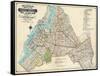 Brooklyn Map 1916-null-Framed Stretched Canvas