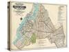 Brooklyn Map 1916-null-Stretched Canvas
