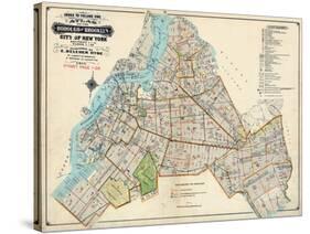 Brooklyn Map 1916-null-Stretched Canvas