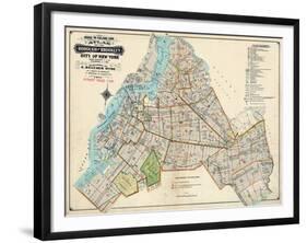 Brooklyn Map 1916-null-Framed Giclee Print