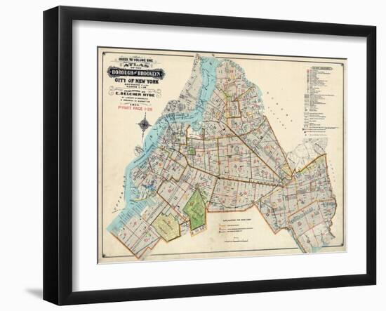 Brooklyn Map 1916-null-Framed Giclee Print