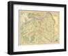 Brooklyn Map-Gwendolyn Babbitt-Framed Art Print