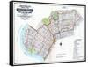 Brooklyn Map-null-Framed Stretched Canvas