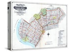 Brooklyn Map-null-Stretched Canvas