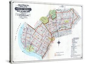 Brooklyn Map-null-Stretched Canvas