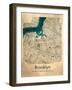 Brooklyn Map-Dionisis Gemos-Framed Giclee Print