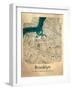 Brooklyn Map-Dionisis Gemos-Framed Giclee Print