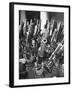 Brooklyn Naval Yard Worker Looking over a Storage of Guns-George Strock-Framed Photographic Print