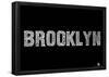 Brooklyn Neighborhoods Text Poster-null-Framed Poster