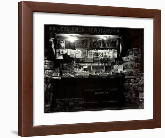 Brooklyn Newsstand-null-Framed Art Print