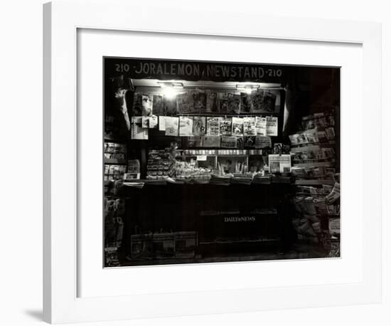 Brooklyn Newsstand-null-Framed Art Print