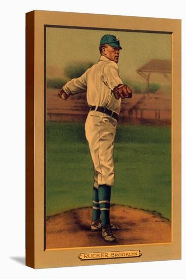 Brooklyn, NY, Brooklyn Dodgers, Nap Rucker, Baseball Card-Lantern Press-Stretched Canvas