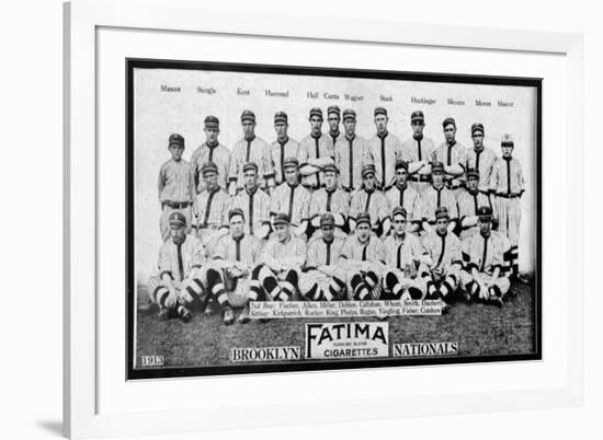 Brooklyn, NY, Brooklyn Dodgers, Team Photograph, Baseball Card-Lantern Press-Framed Art Print