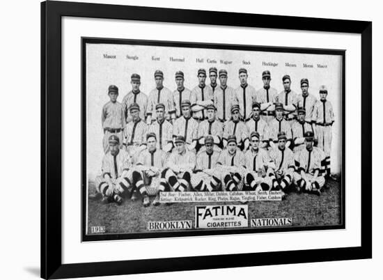 Brooklyn, NY, Brooklyn Dodgers, Team Photograph, Baseball Card-Lantern Press-Framed Art Print