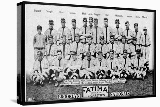 Brooklyn, NY, Brooklyn Dodgers, Team Photograph, Baseball Card-Lantern Press-Stretched Canvas