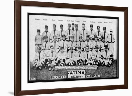 Brooklyn, NY, Brooklyn Dodgers, Team Photograph, Baseball Card-Lantern Press-Framed Premium Giclee Print