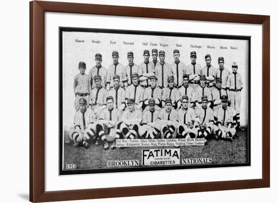 Brooklyn, NY, Brooklyn Dodgers, Team Photograph, Baseball Card-Lantern Press-Framed Premium Giclee Print