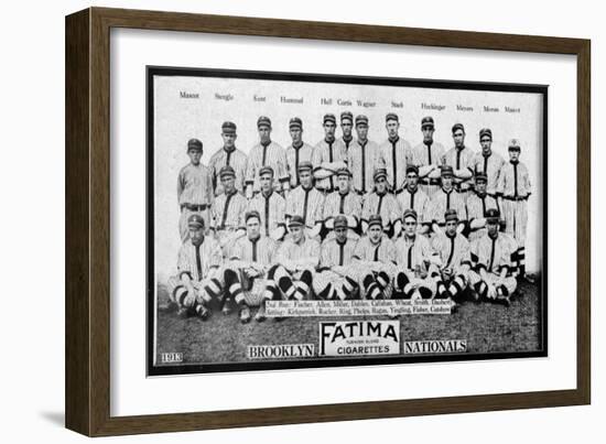 Brooklyn, NY, Brooklyn Dodgers, Team Photograph, Baseball Card-Lantern Press-Framed Art Print