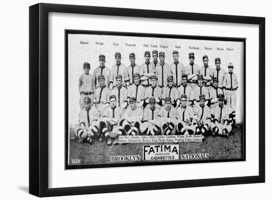 Brooklyn, NY, Brooklyn Dodgers, Team Photograph, Baseball Card-Lantern Press-Framed Art Print