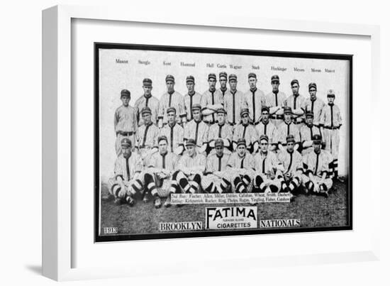 Brooklyn, NY, Brooklyn Dodgers, Team Photograph, Baseball Card-Lantern Press-Framed Art Print