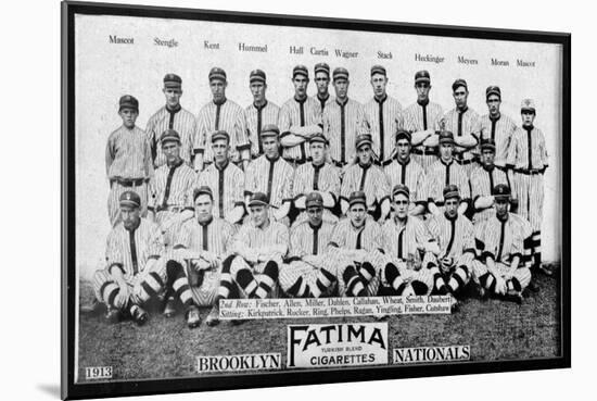 Brooklyn, NY, Brooklyn Dodgers, Team Photograph, Baseball Card-Lantern Press-Mounted Art Print