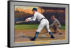 Brooklyn, NY, Brooklyn Superbas, Ed Lennox, Baseball Card-Lantern Press-Framed Stretched Canvas
