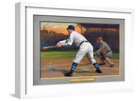 Brooklyn, NY, Brooklyn Superbas, Ed Lennox, Baseball Card-Lantern Press-Framed Art Print