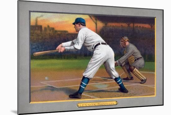 Brooklyn, NY, Brooklyn Superbas, Ed Lennox, Baseball Card-Lantern Press-Mounted Art Print