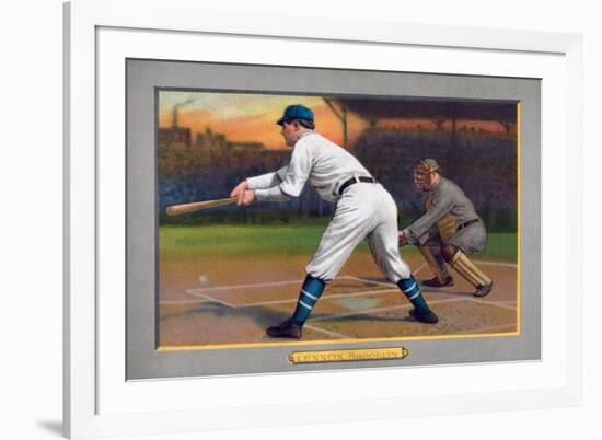 Brooklyn, NY, Brooklyn Superbas, Ed Lennox, Baseball Card-Lantern Press-Framed Art Print