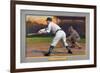 Brooklyn, NY, Brooklyn Superbas, Ed Lennox, Baseball Card-Lantern Press-Framed Premium Giclee Print