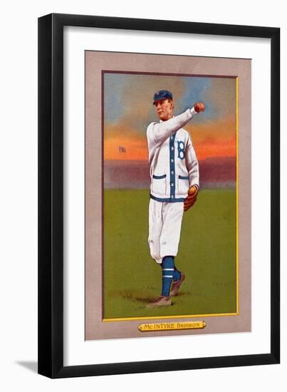 Brooklyn, NY, Brooklyn Superbas, McIntyre, Baseball Card-Lantern Press-Framed Art Print