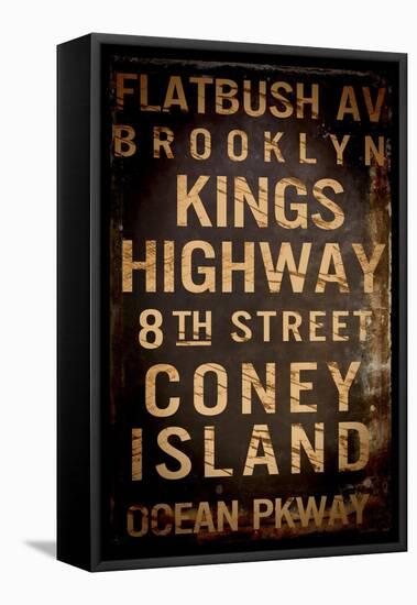Brooklyn One-null-Framed Stretched Canvas