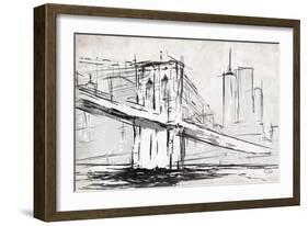 Brooklyn Sketch-OnRei-Framed Art Print