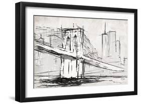 Brooklyn Sketch-OnRei-Framed Art Print