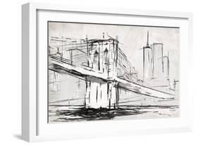 Brooklyn Sketch-OnRei-Framed Art Print