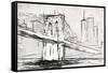 Brooklyn Sketch-OnRei-Framed Stretched Canvas