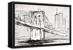 Brooklyn Sketch-OnRei-Framed Stretched Canvas